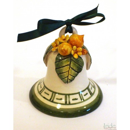 Campanella media in ceramica con applicazione limoni