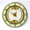 Orologio con numeri laterali decoro limoni diametro cm 29