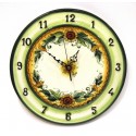 Orologio con numeri laterali decoro girasoli