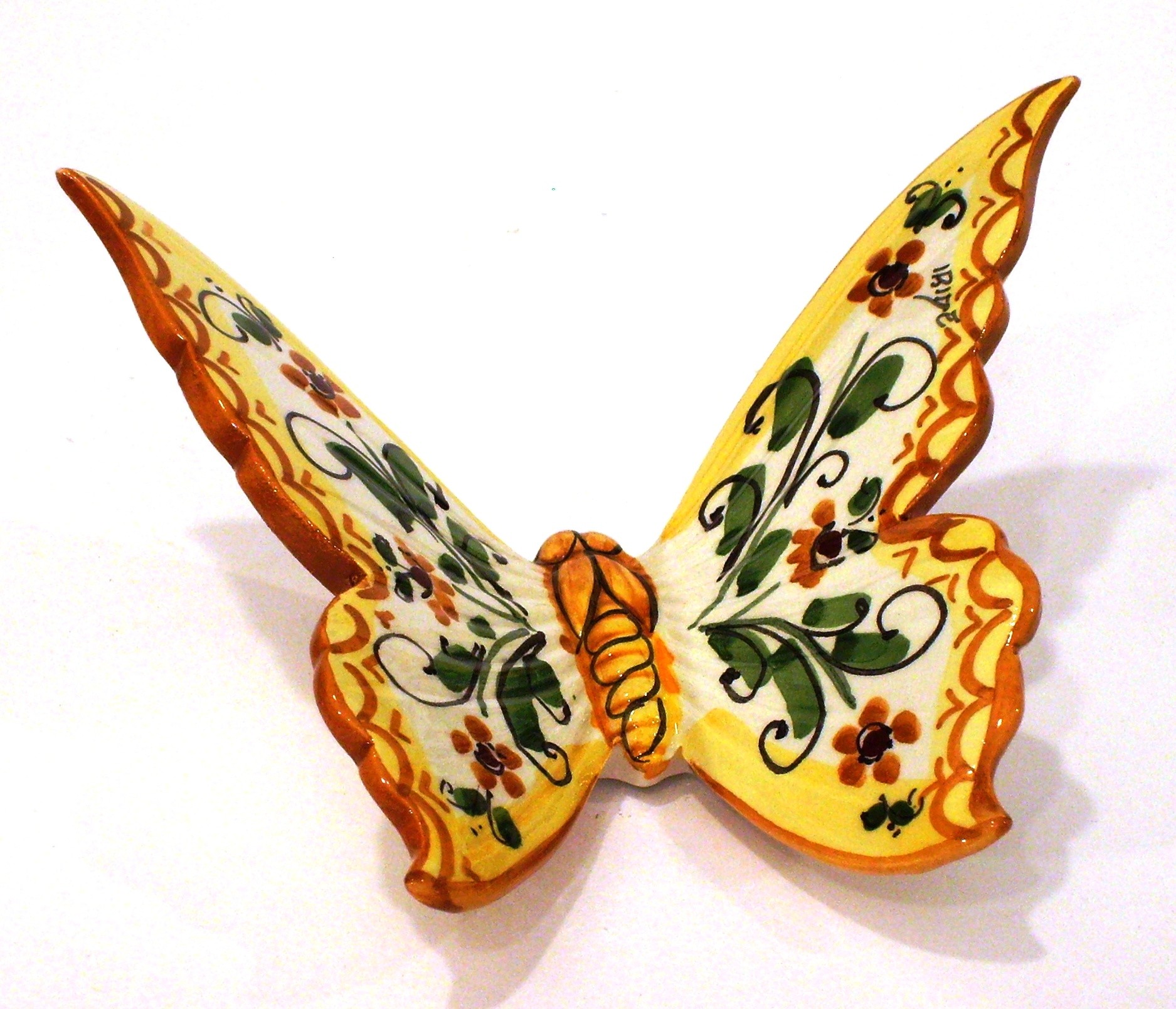 Farfalla In Ceramica Siciliana Artigianale - H 9 Cm, Decoro E Colore Casuale - Foto 9