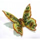 Farfalla lucida decoro fiori cm 20 x 18