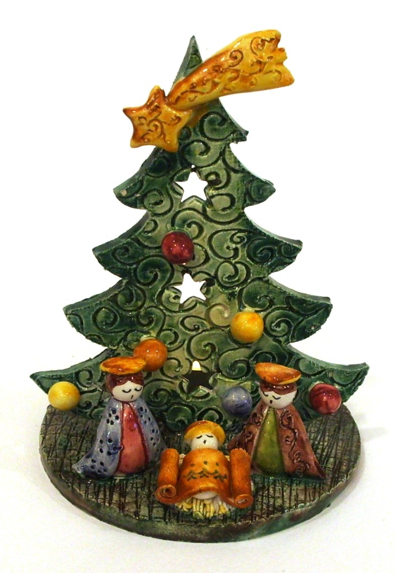 Albero Di Natale Con Foto.Presepe Albero Di Natale Ceramiche Artistiche Iride