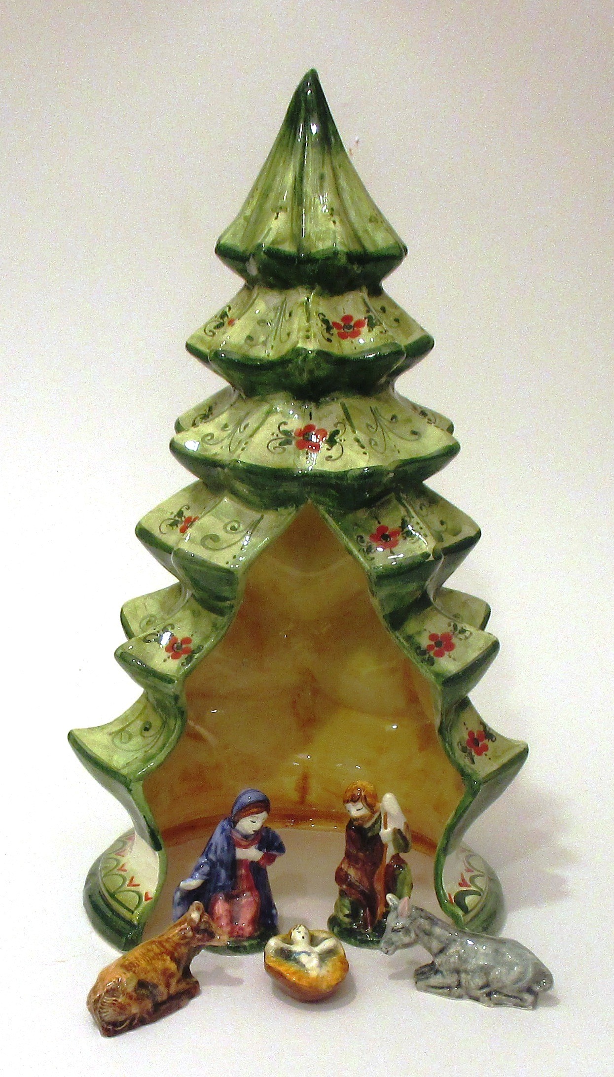 Albero Di Natale Jpeg.Presepe In Ceramica Artistica Modello Albero Di Natale Ceramiche Artistiche Iride