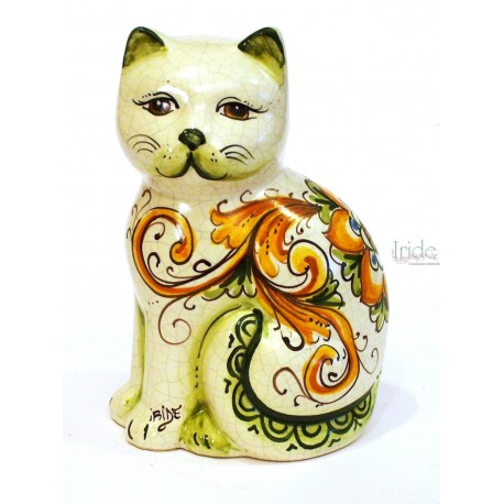 Gatto seduto piccolo antichizzato