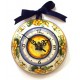 Orologio bombato piccolo, decoro uva gialla
