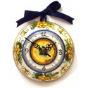 Orologio bombato piccolo, decoro uva gialla