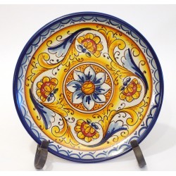 Piatto da parete con decoro - "ventaglio "