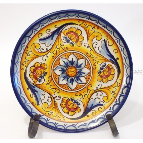 Piatto da parete con decoro - "ventaglio "