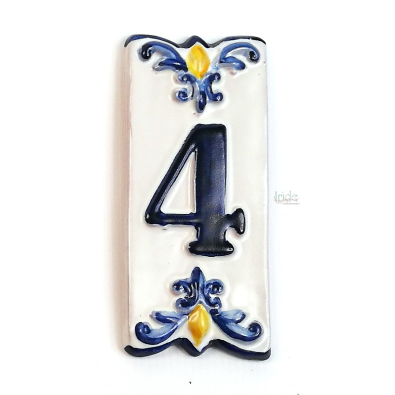In Ceramica Numero Civico Per Esterno E Interno, Targa In Ceramica Fatta A Mano Personalizzbile Con Indirizzo, Nome Famiglia E Decoro - Quadrata, Rettangolare, Ovale Numeri Civici Da Esterno