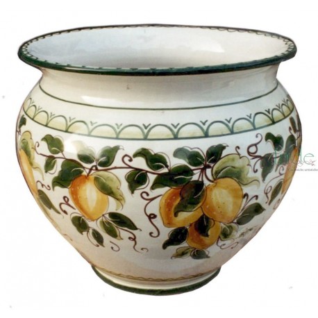 Portavaso decoro " tralcio di limoni "