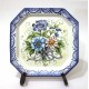 Piatto Ottagonale decoro Fiori