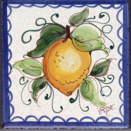 Mattonella in ceramica modello limoni
