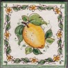 Mattonella in ceramica modello limoni e fiori