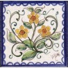 Mattonella in ceramica modello fiori