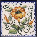 Mattonella in ceramica modello fiori campanula