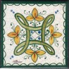 Mattonella in ceramica modello rosone geometrico