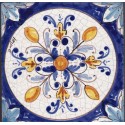 Mattonella in ceramica modello rosone geometrico