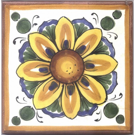 Mattonella in ceramica modello rosone 