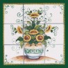 Pannello di Mattonelle in ceramica decoro vaso girasoli
