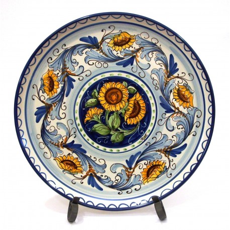 Piatto da parete con decoro - "girasoli"