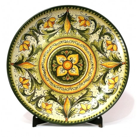 Piatto da parete con decoro - "Rosone giglio"