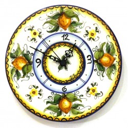 Orologio disco piatto decoro limoni