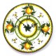 Orologio disco piatto decoro limoni