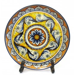 Piatto da parete con decoro - "Ornato/Rosone"