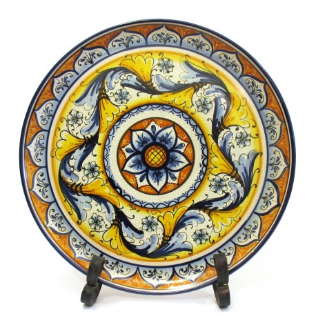Piatto da parete con decoro - "Ornato/Rosone"