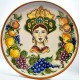 Piatto da parete con decoro - "Regina e frutta"