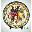 Piatto da parete decoro "Frutta mista e fico d'india"